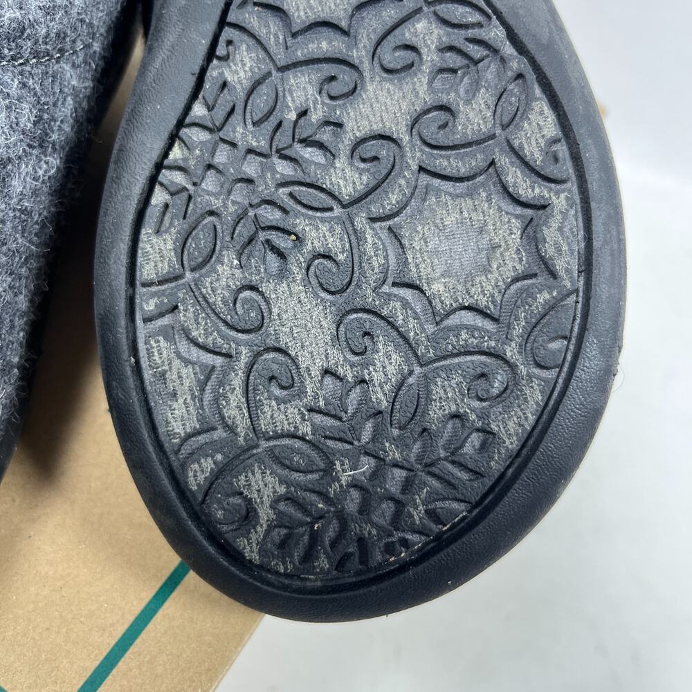 LL BEAN Slippers Womens 6 Medium B Daybreak Scuffs Motif Raccoon Mule Gray - Picture 9 of 12